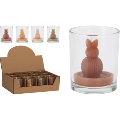 VASO VETRO CCANDELA 6X7CM 4AS